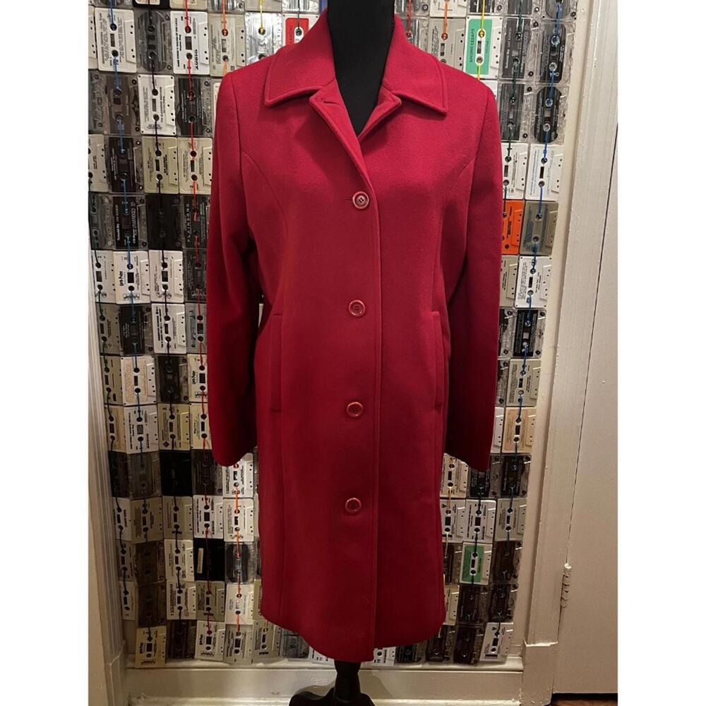 VTG Red Dress Coat - Picture 4 of 7